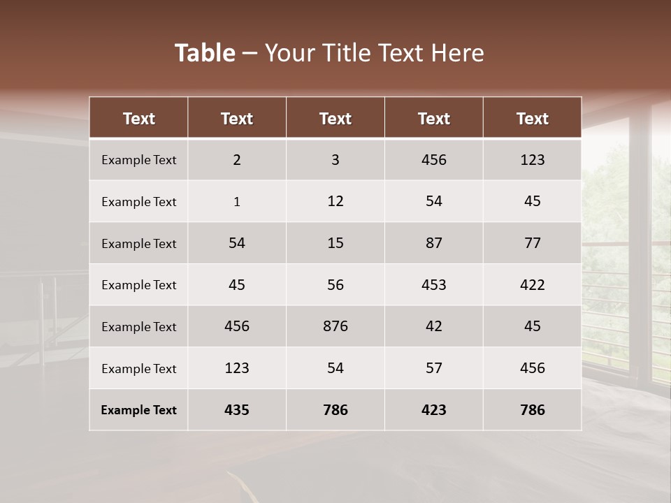 A Bedroom With A Bed And A Sliding Door PowerPoint Template