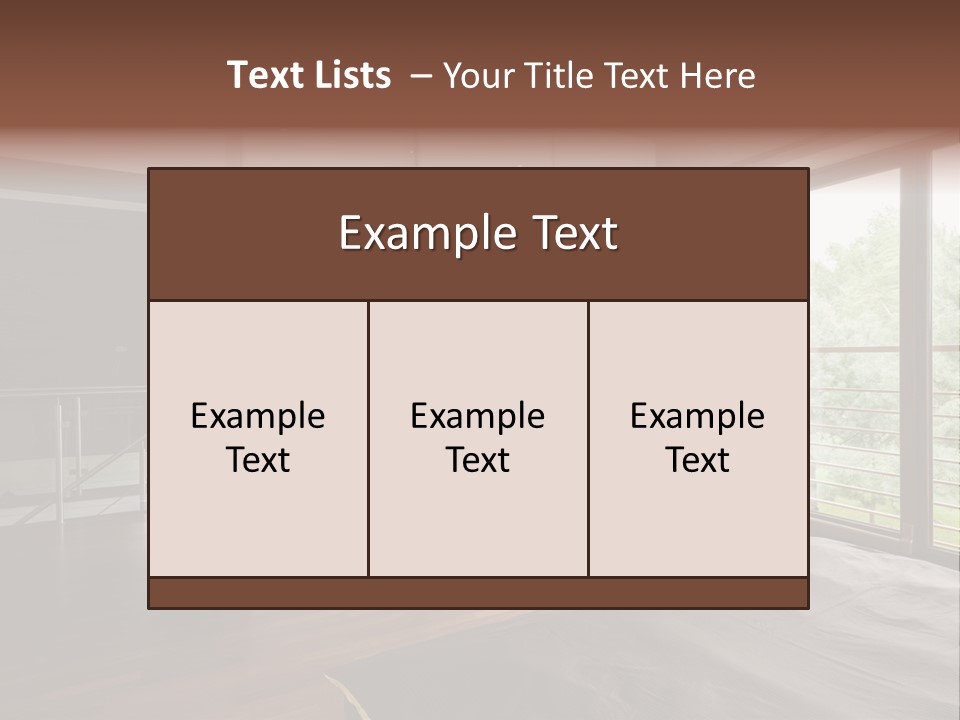 A Bedroom With A Bed And A Sliding Door PowerPoint Template
