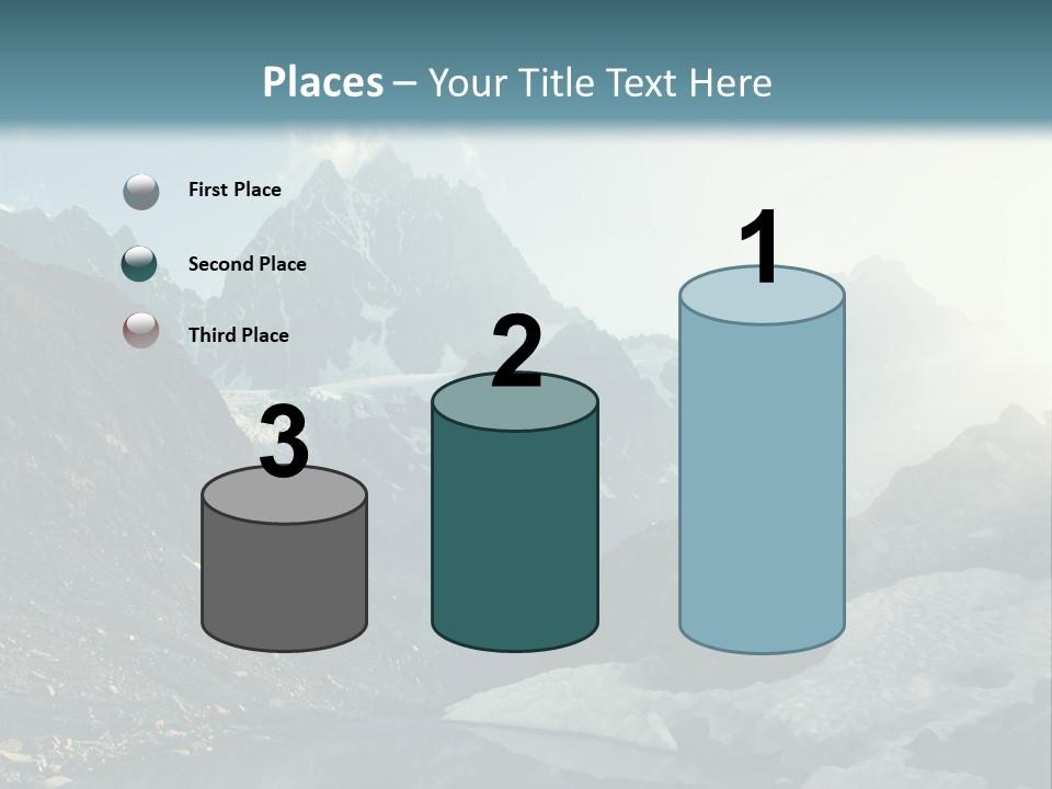 A Mountain Range With A Lake In The Foreground PowerPoint Template