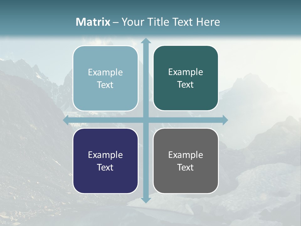A Mountain Range With A Lake In The Foreground PowerPoint Template