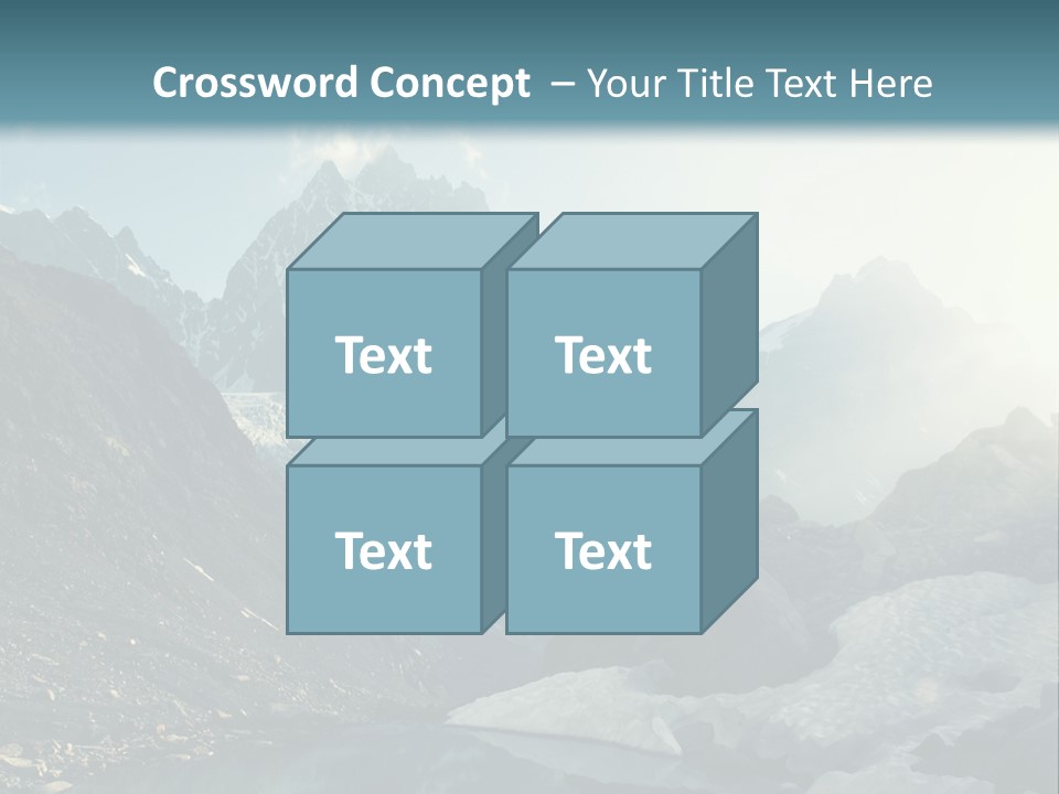 A Mountain Range With A Lake In The Foreground PowerPoint Template