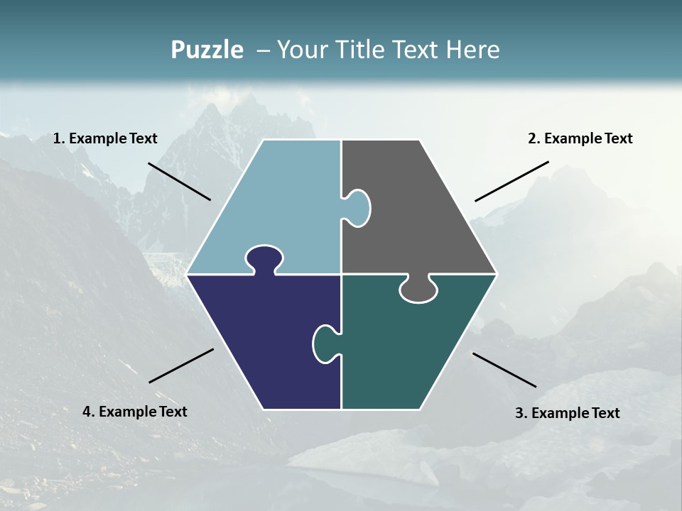 A Mountain Range With A Lake In The Foreground PowerPoint Template