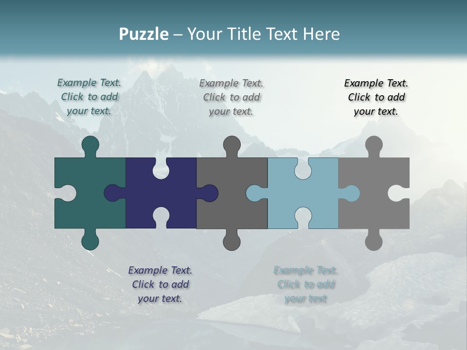 A Mountain Range With A Lake In The Foreground PowerPoint Template
