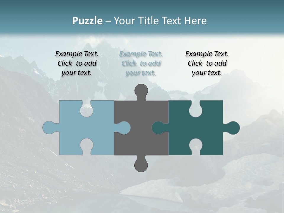 A Mountain Range With A Lake In The Foreground PowerPoint Template