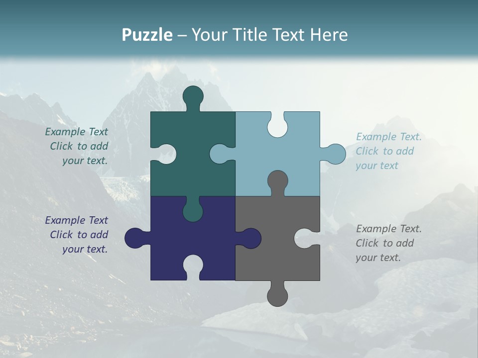 A Mountain Range With A Lake In The Foreground PowerPoint Template