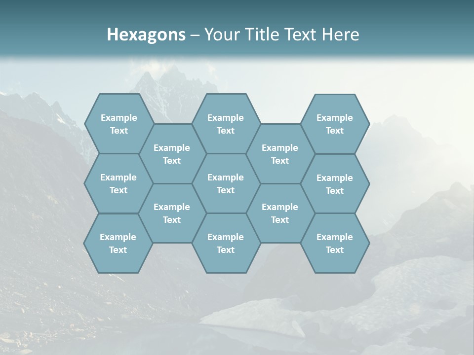 A Mountain Range With A Lake In The Foreground PowerPoint Template