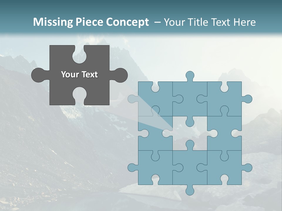 A Mountain Range With A Lake In The Foreground PowerPoint Template