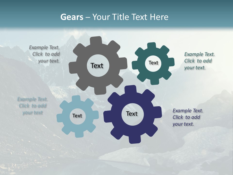 A Mountain Range With A Lake In The Foreground PowerPoint Template