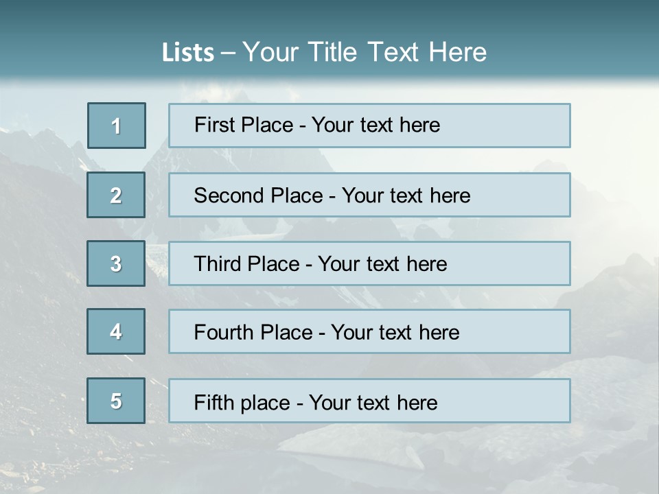 A Mountain Range With A Lake In The Foreground PowerPoint Template