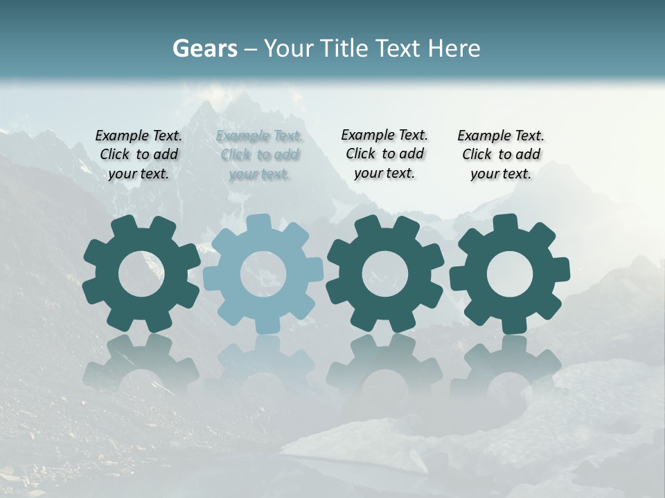 A Mountain Range With A Lake In The Foreground PowerPoint Template