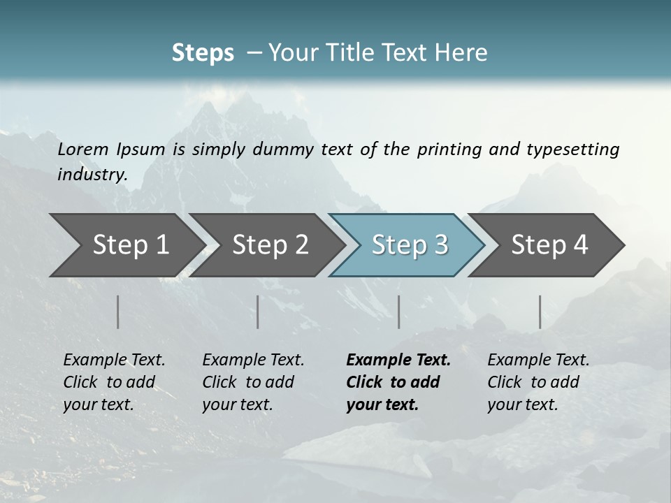 A Mountain Range With A Lake In The Foreground PowerPoint Template
