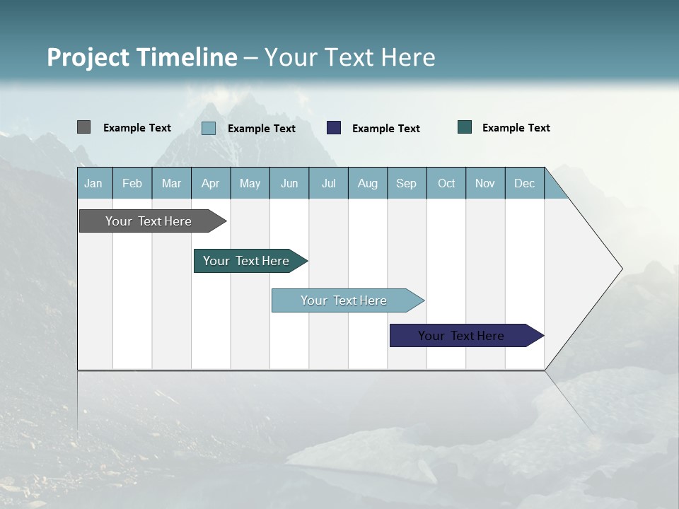 A Mountain Range With A Lake In The Foreground PowerPoint Template