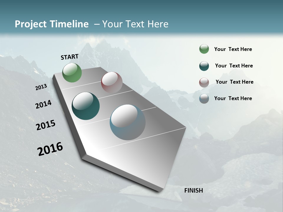 A Mountain Range With A Lake In The Foreground PowerPoint Template