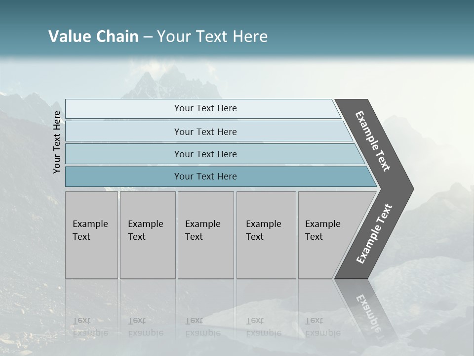 A Mountain Range With A Lake In The Foreground PowerPoint Template