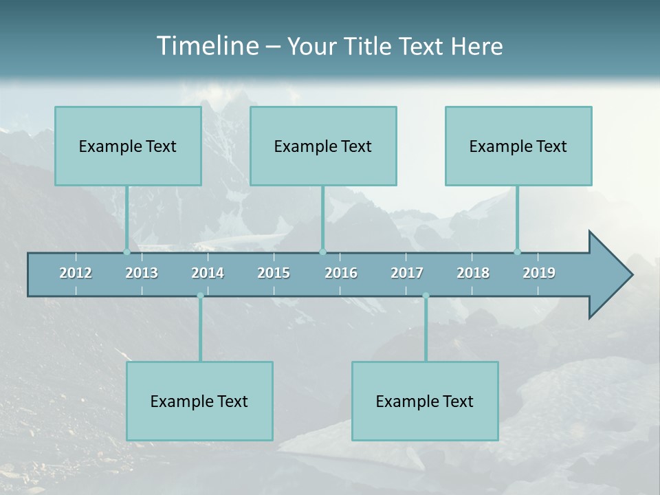 A Mountain Range With A Lake In The Foreground PowerPoint Template