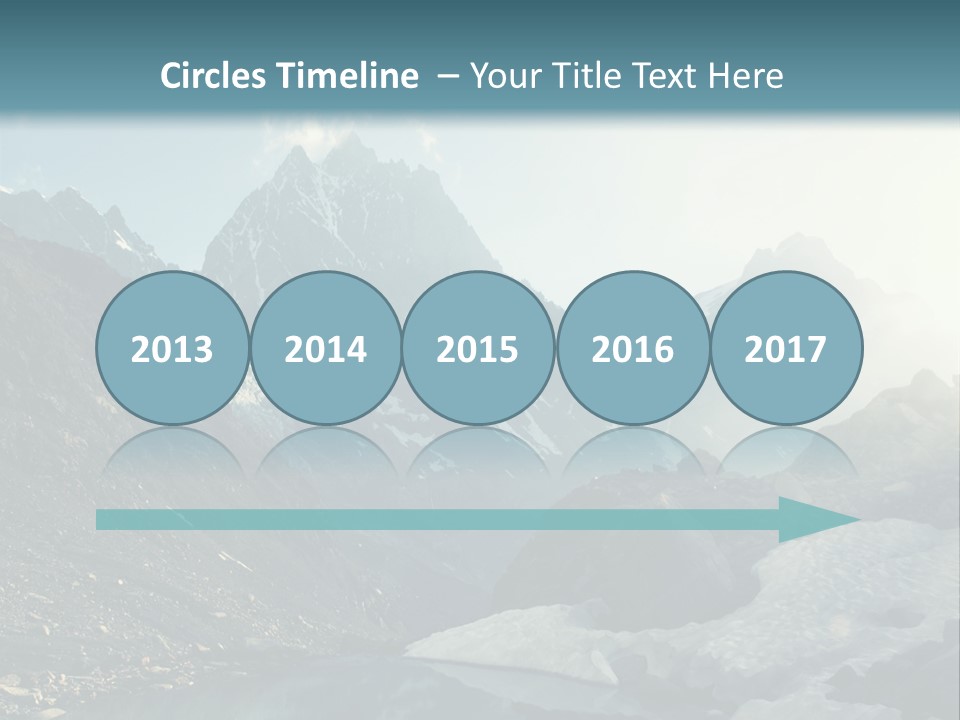 A Mountain Range With A Lake In The Foreground PowerPoint Template