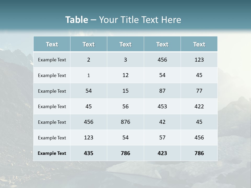 A Mountain Range With A Lake In The Foreground PowerPoint Template