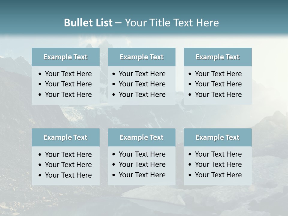 A Mountain Range With A Lake In The Foreground PowerPoint Template