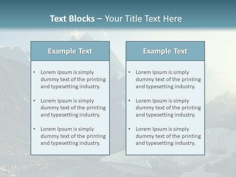 A Mountain Range With A Lake In The Foreground PowerPoint Template