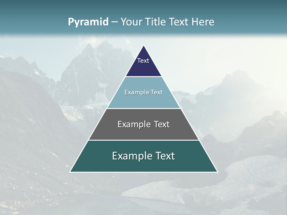 A Mountain Range With A Lake In The Foreground PowerPoint Template