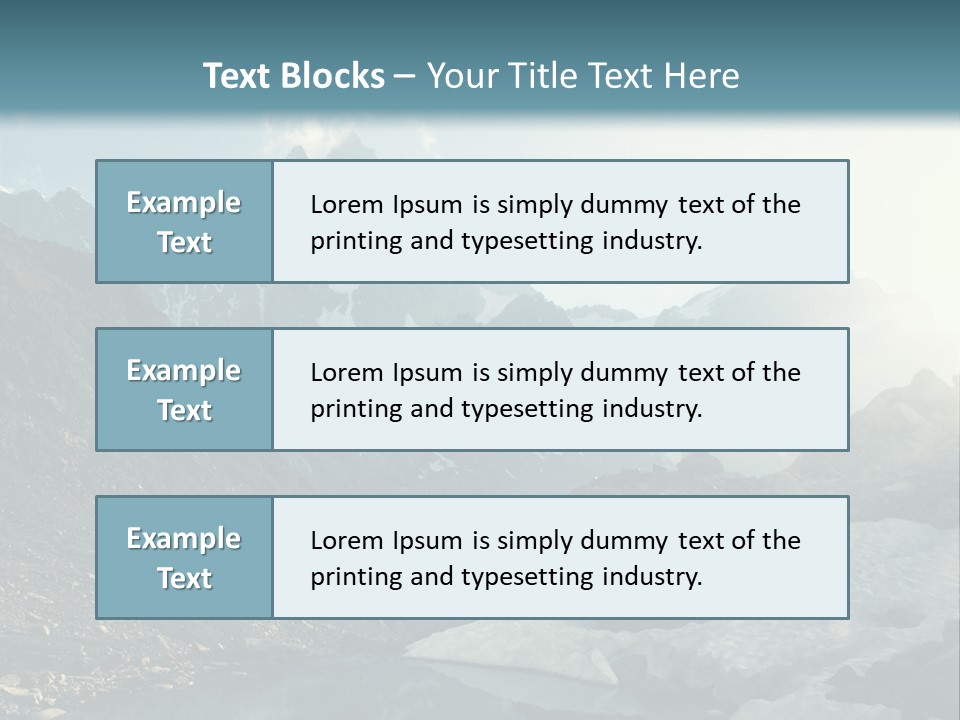 A Mountain Range With A Lake In The Foreground PowerPoint Template