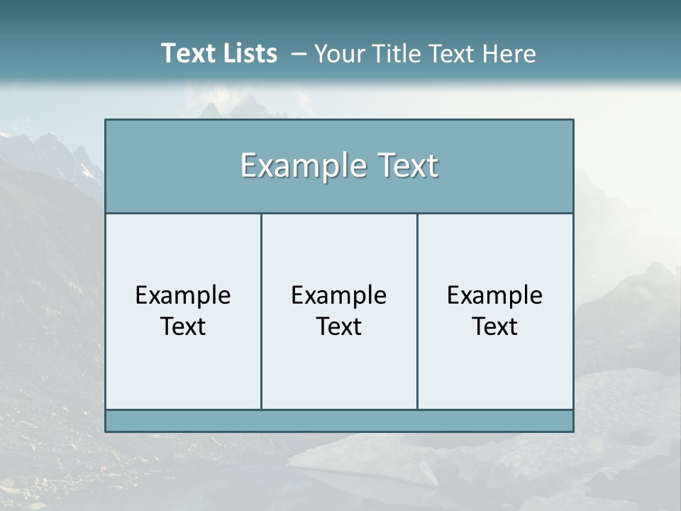 A Mountain Range With A Lake In The Foreground PowerPoint Template