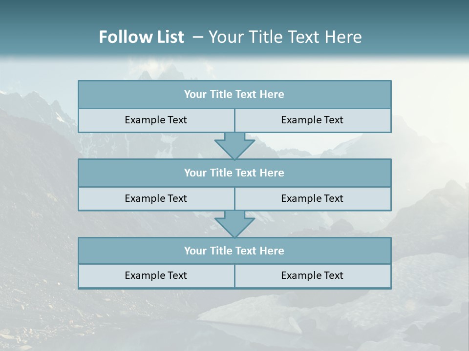 A Mountain Range With A Lake In The Foreground PowerPoint Template