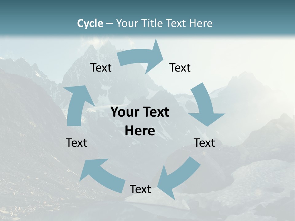 A Mountain Range With A Lake In The Foreground PowerPoint Template