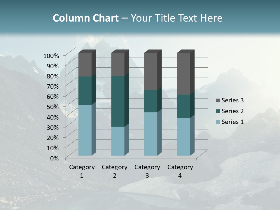 A Mountain Range With A Lake In The Foreground PowerPoint Template