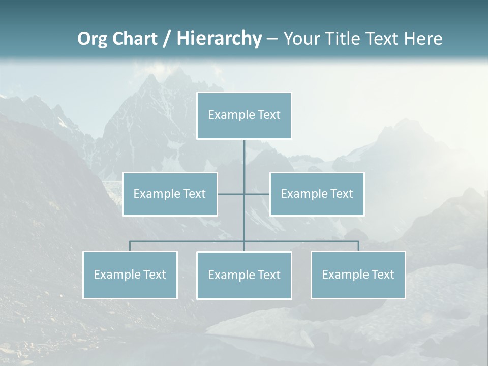 A Mountain Range With A Lake In The Foreground PowerPoint Template