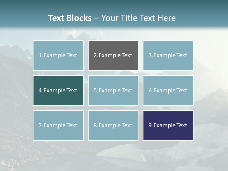 A Mountain Range With A Lake In The Foreground PowerPoint Template