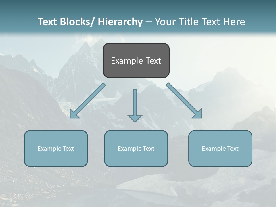 A Mountain Range With A Lake In The Foreground PowerPoint Template
