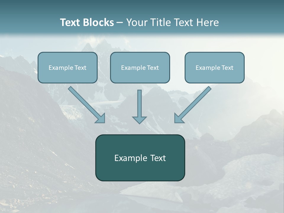 A Mountain Range With A Lake In The Foreground PowerPoint Template