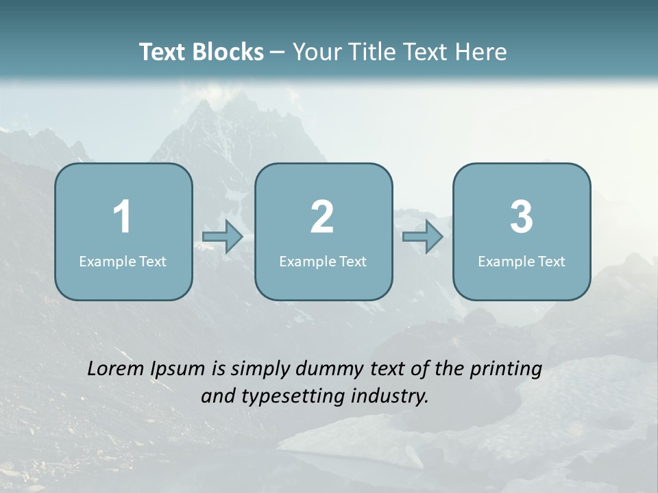 A Mountain Range With A Lake In The Foreground PowerPoint Template