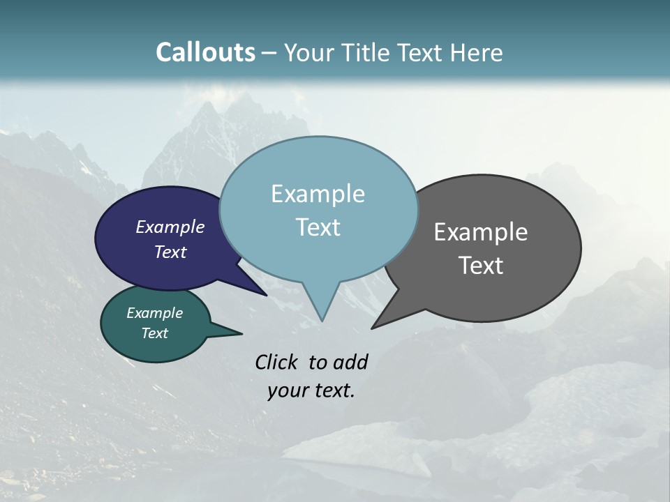 A Mountain Range With A Lake In The Foreground PowerPoint Template