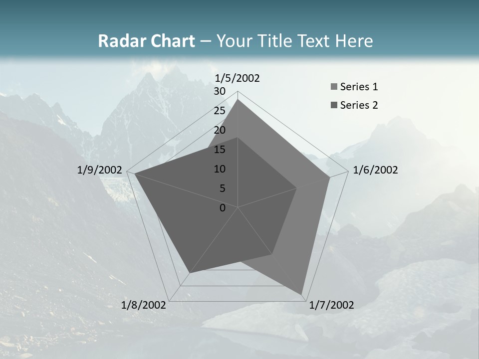 A Mountain Range With A Lake In The Foreground PowerPoint Template