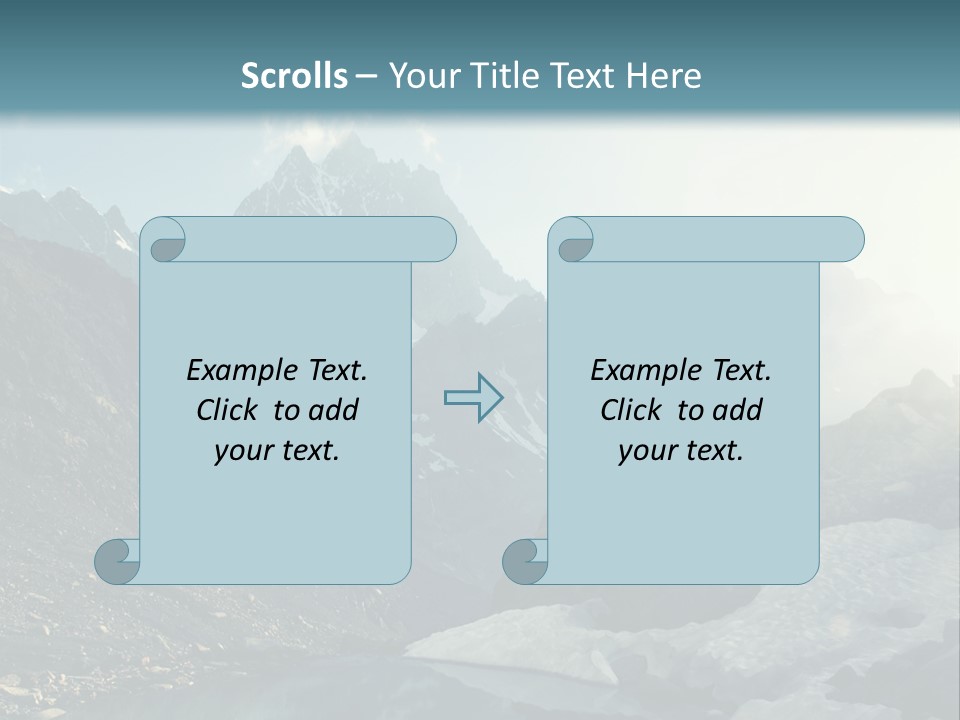 A Mountain Range With A Lake In The Foreground PowerPoint Template