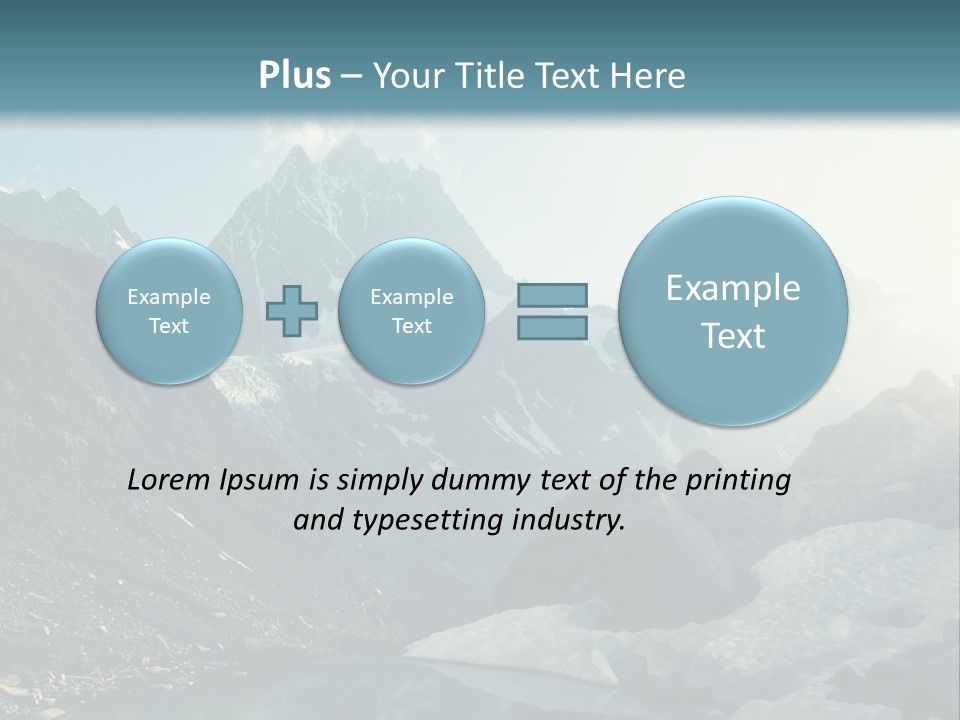 A Mountain Range With A Lake In The Foreground PowerPoint Template