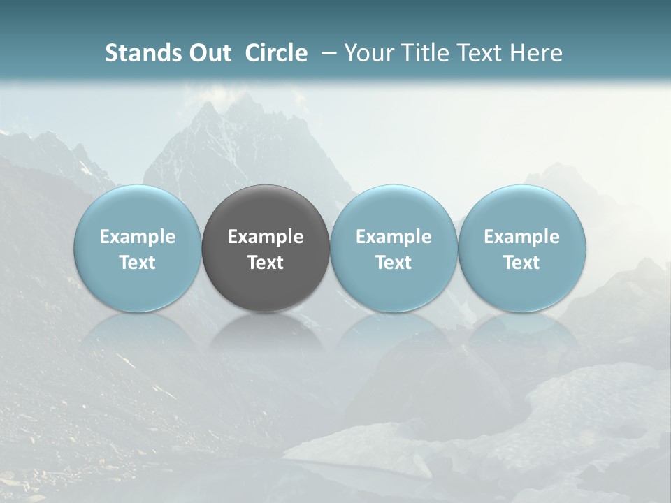 A Mountain Range With A Lake In The Foreground PowerPoint Template