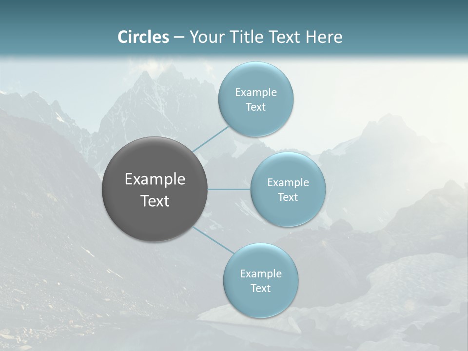 A Mountain Range With A Lake In The Foreground PowerPoint Template