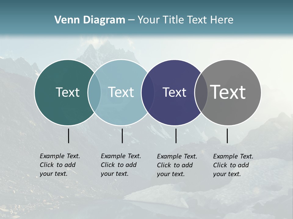 A Mountain Range With A Lake In The Foreground PowerPoint Template