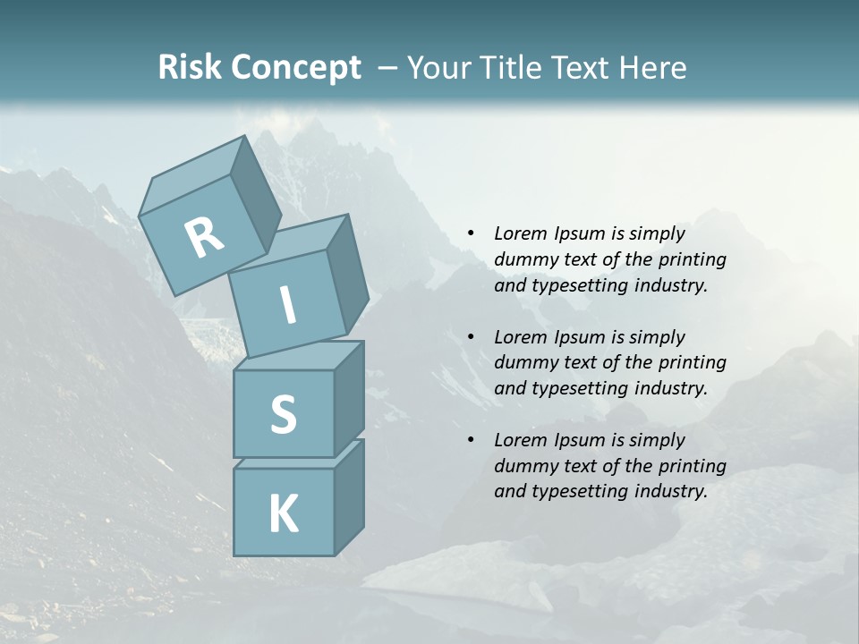 A Mountain Range With A Lake In The Foreground PowerPoint Template