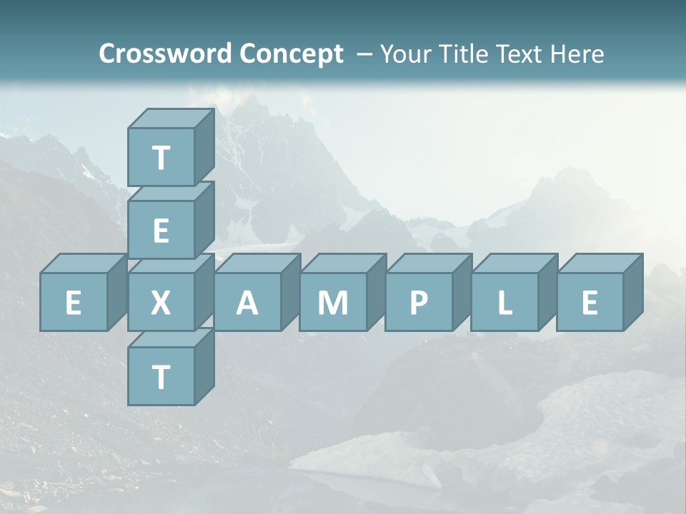 A Mountain Range With A Lake In The Foreground PowerPoint Template