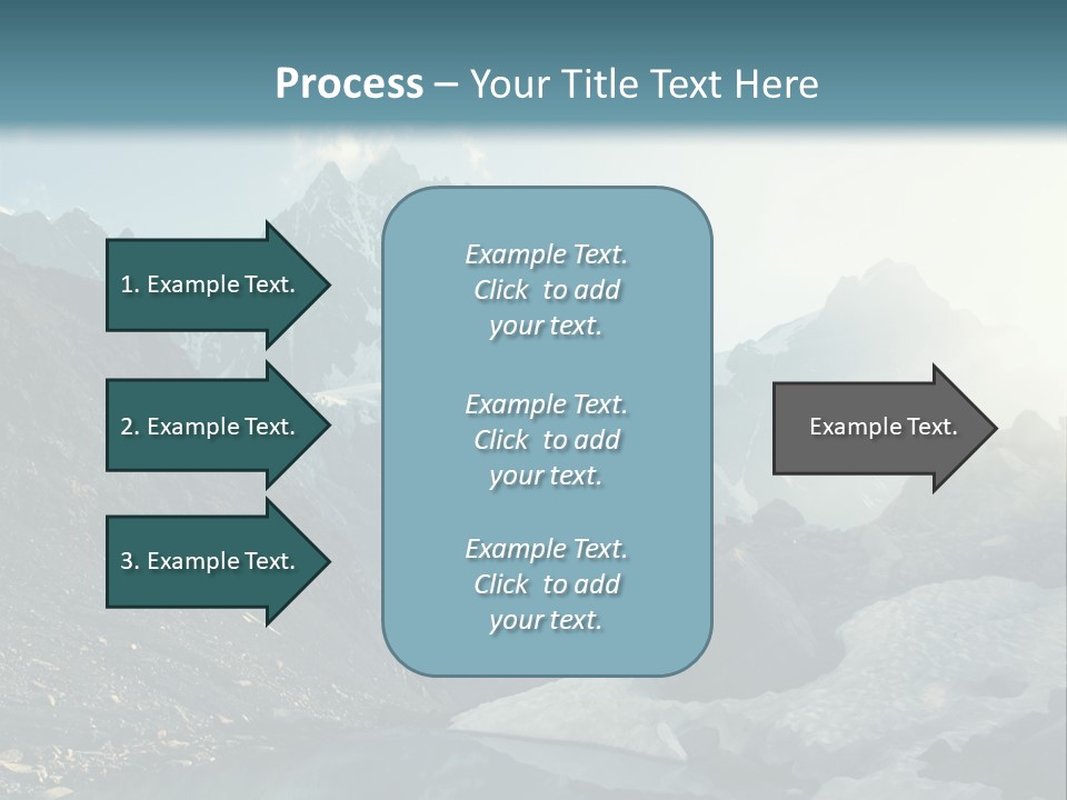 A Mountain Range With A Lake In The Foreground PowerPoint Template