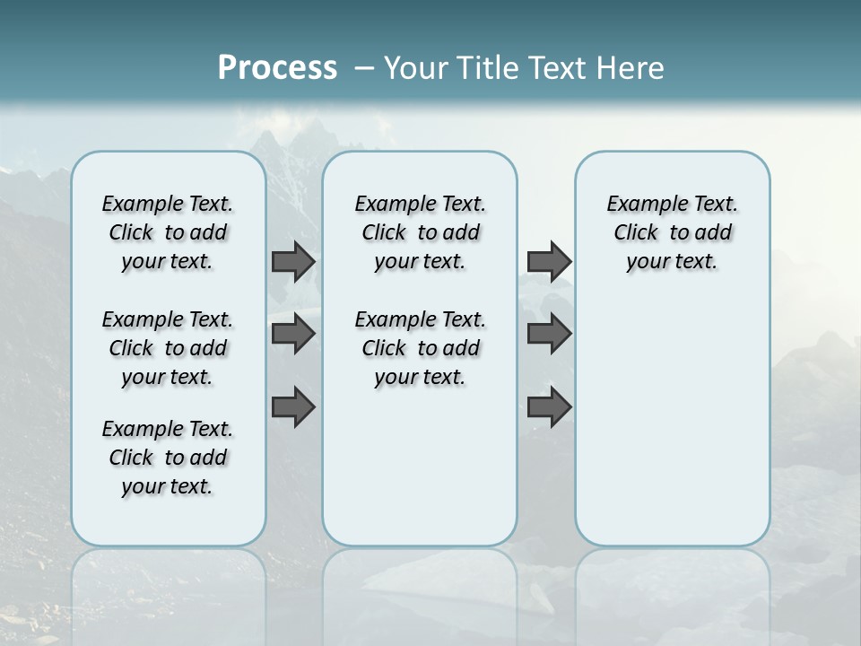A Mountain Range With A Lake In The Foreground PowerPoint Template