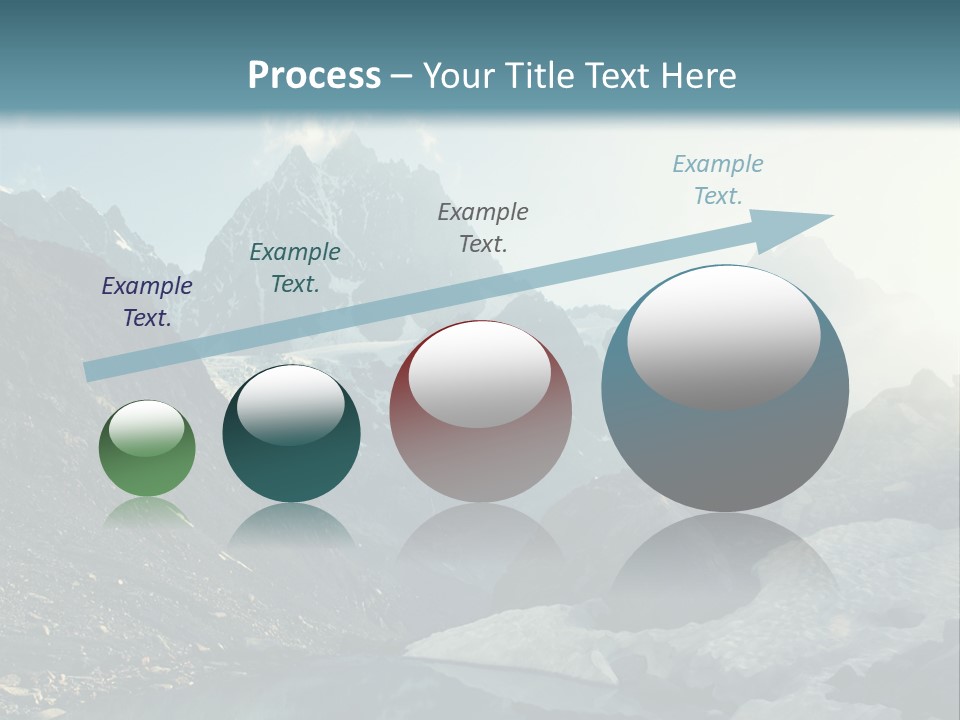 A Mountain Range With A Lake In The Foreground PowerPoint Template