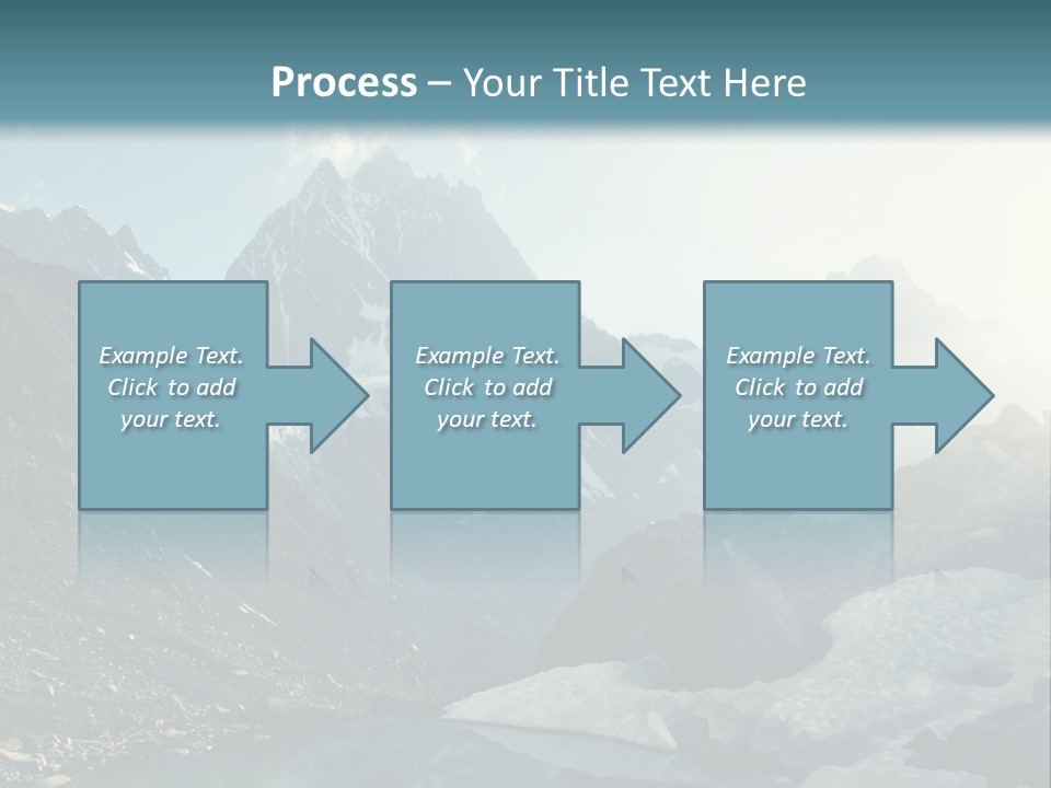 A Mountain Range With A Lake In The Foreground PowerPoint Template