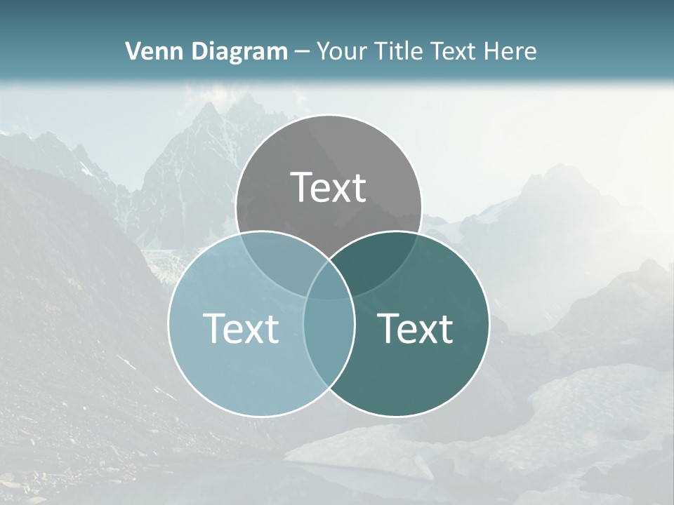 A Mountain Range With A Lake In The Foreground PowerPoint Template