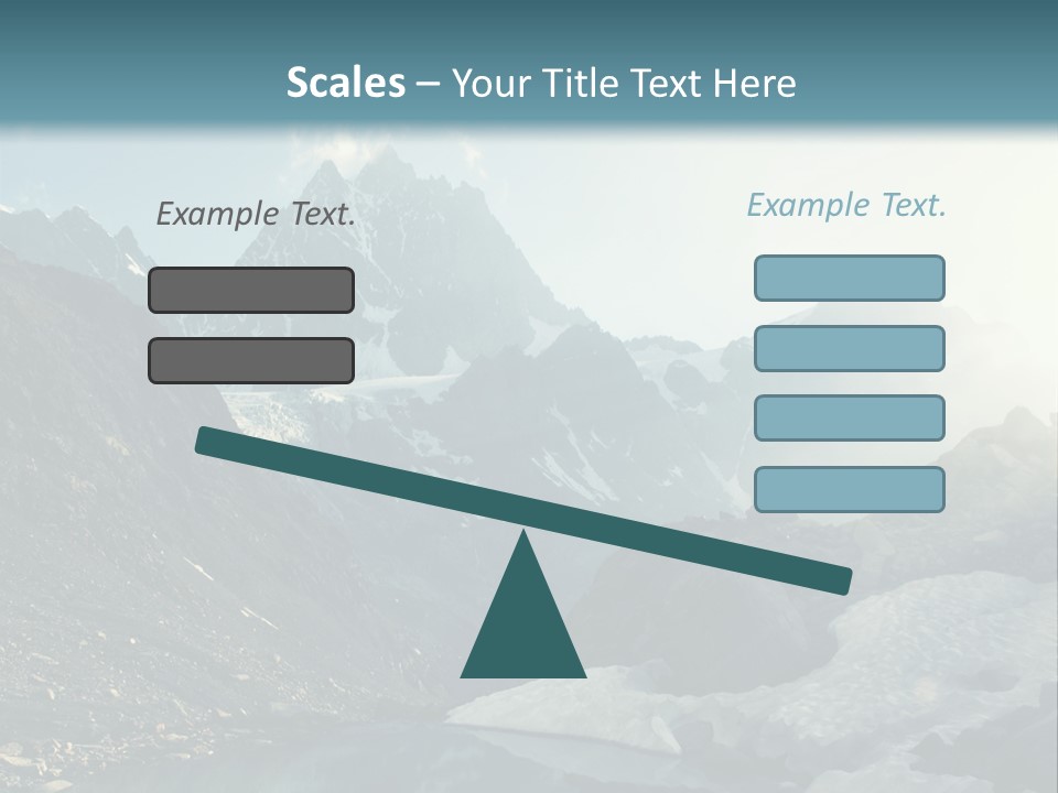 A Mountain Range With A Lake In The Foreground PowerPoint Template
