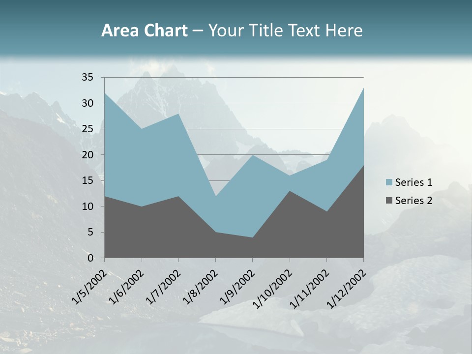 A Mountain Range With A Lake In The Foreground PowerPoint Template